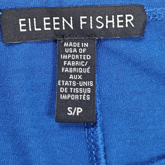 Eileen Fisher Lightweight Viscose Jersey Round Neck Tunic Top Size S Blue - Picture 7 of 13